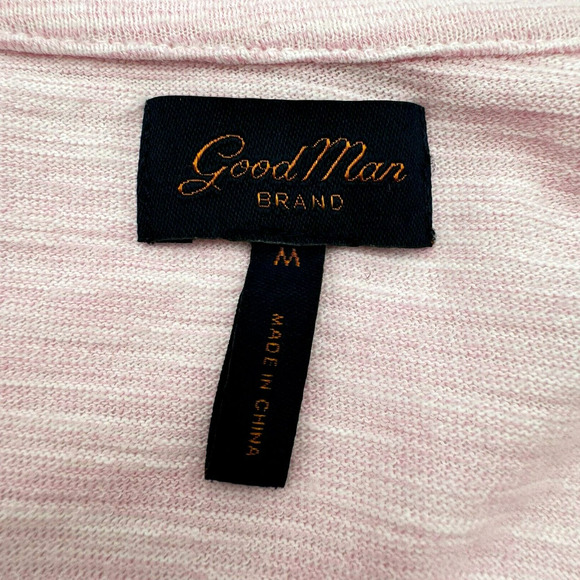 GOOD MAN BRAND Men's Medium Pink 100% Cotton Classic Basic Crew Neck Tee t-shirt - Picture 4 of 8